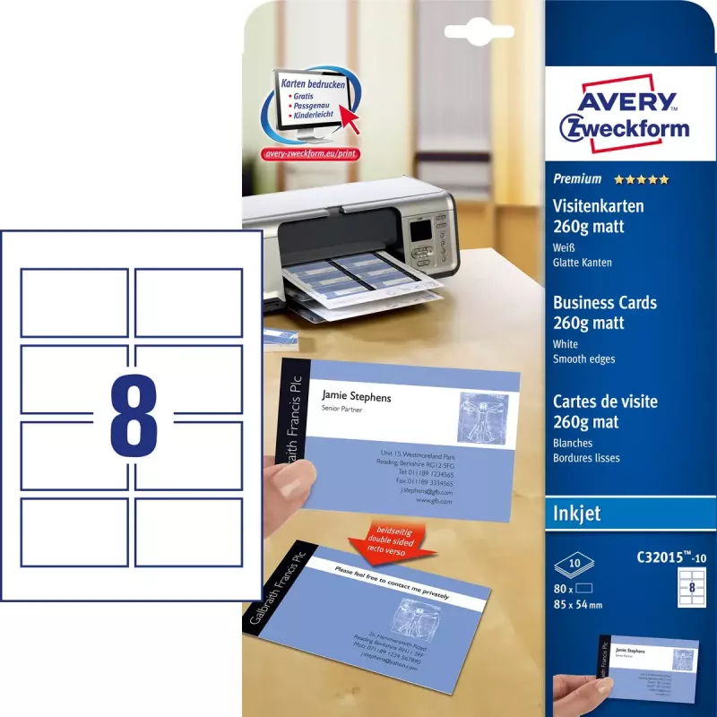 Visitenkartenpapier Avery C32015-10