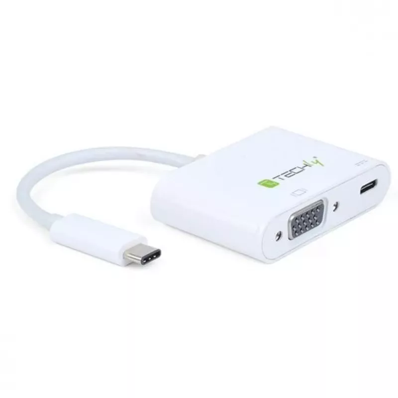 Techly Konverterkabel Adapter USB auf VGA-C, C-Port USB-Ladefunktion IADAP USB31-VU31