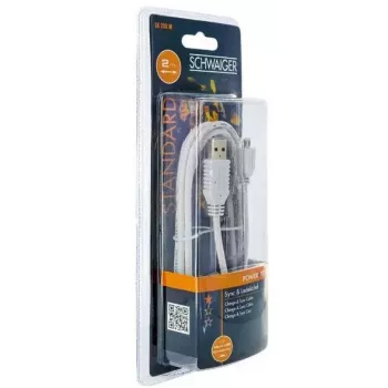 USB-Kabel Schwaiger LK200M532 2m USB A auf Micro-USB A Weiß