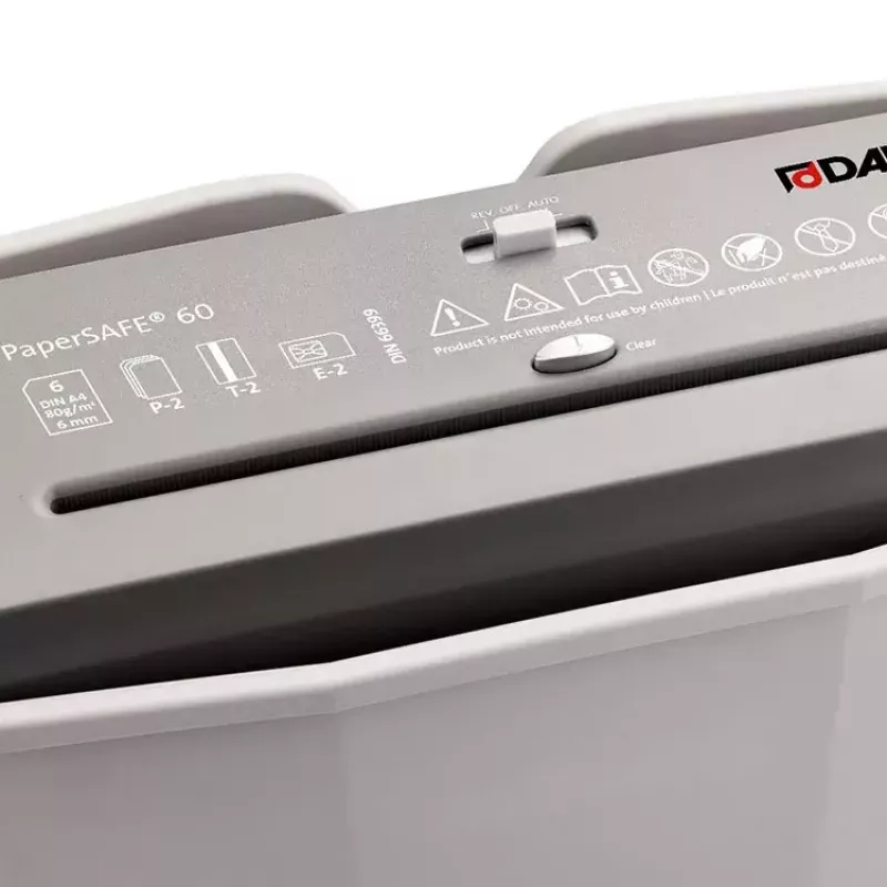 Aktenvernichter Dahle PaperSAFE 60 Streifenschnitt 70 dB 22 cm Grau
