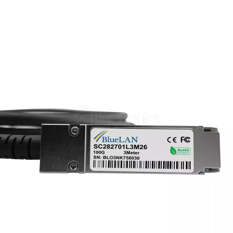 Netzwerkkabel BlueOptics DAC-QSFP-4SFP-10G-3M-BL QSFP28 4xSFP28 InfiniBand 3m Schwarz