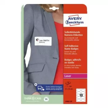 Selbstklebendes Etikett Oval Ablösbar Avery L4882-20