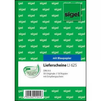 Geschäftsformular Sigel LI625 A6 Grün Pink Weiß