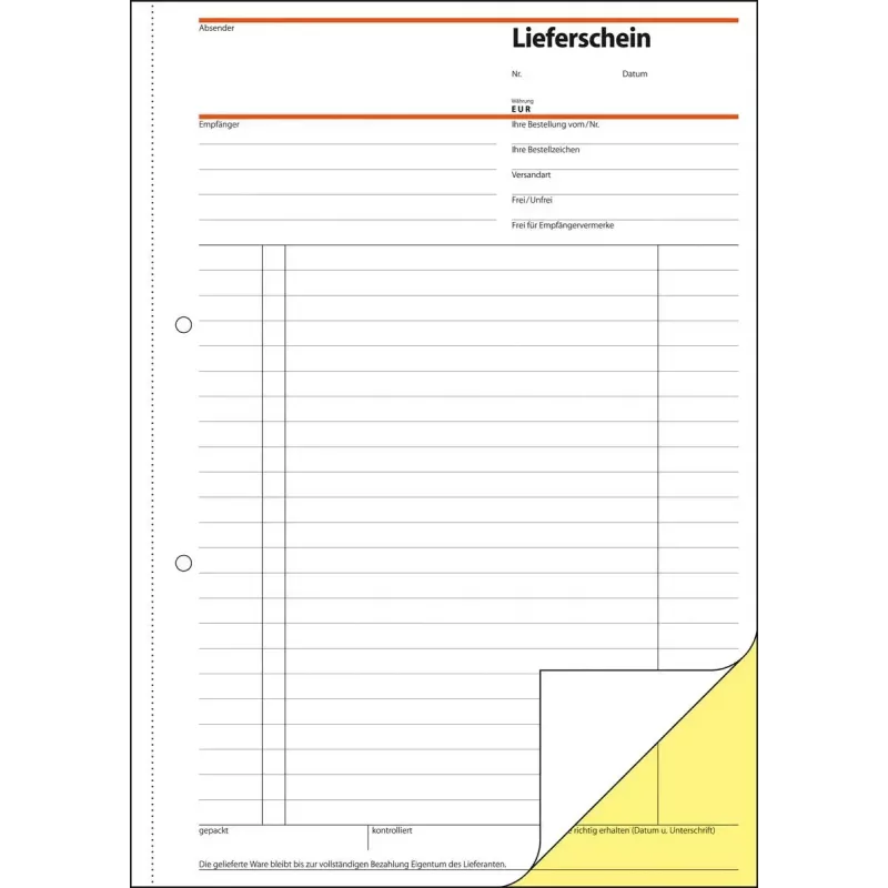 Geschäftsformular Sigel SD015 A4 Weiß Gelb 80 Blatt
