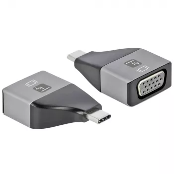 Techly IADAP USBC-VGAC USB-Grafikadapter 1920 x 1200 Pixel Schwarz, Silber
