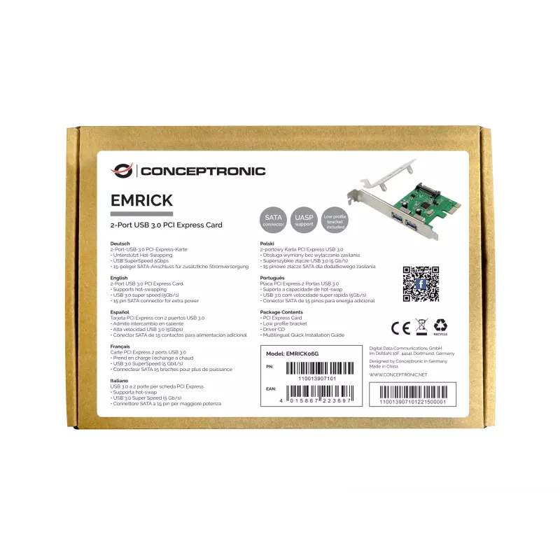 Conceptronic EMRICK 2-Port USB 3.0 PCIe-Karte