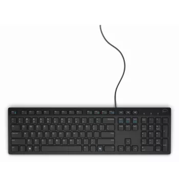 DELL Kabelgebundene Tastatur – KB216 – Spanisch (QWERTY) – Schwarz, Full-Size (100 %), Kabelgebunden, USB, QWERTY, Schwarz