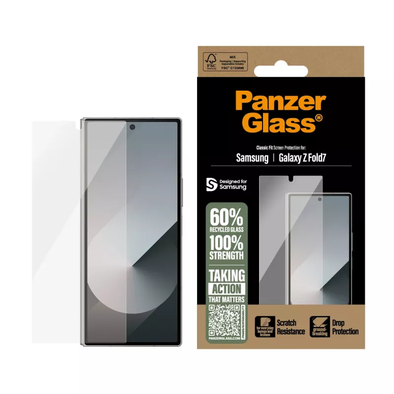 Bildschirmschutz PanzerGlass für Samsung Galaxy Z Fold7 — Ultra-Wide Fit