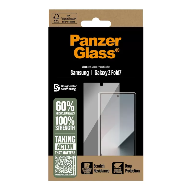Bildschirmschutz PanzerGlass für Samsung Galaxy Z Fold7 — Ultra-Wide Fit