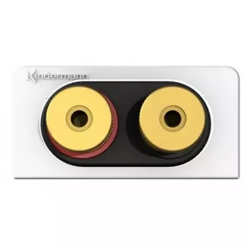 Steckdose Kindermann 7456000414 2 x RCA Schwarz Gold Weiß