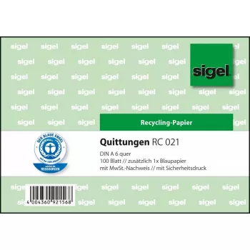 Geschäftsformular Sigel RC021 Grün A6 q 100 Blatt