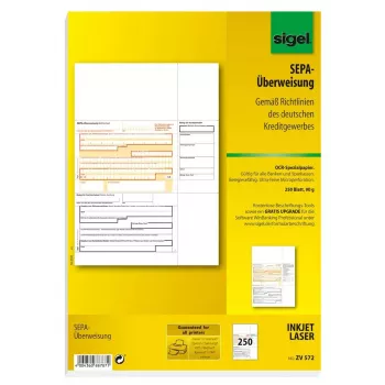 Geschäftsformular Sigel ZV572