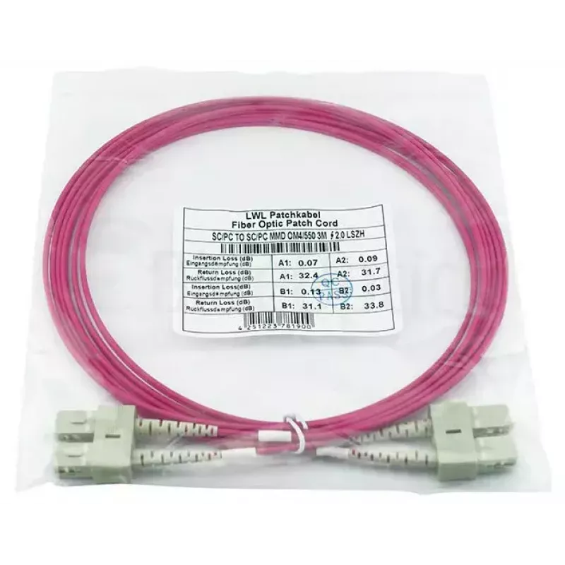Glasfaserkabel BlueOptics SFP3232FU0.5MK 0,5 m SC OM4