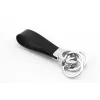 Schlüsselring TROIKA KR8-02/LE Schwarz Silber Leder 31mm