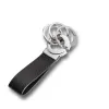Schlüsselring TROIKA KR8-02/LE Schwarz Silber Leder 31mm