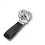 Schlüsselring TROIKA KR8-02/LE Schwarz Silber Leder 31mm