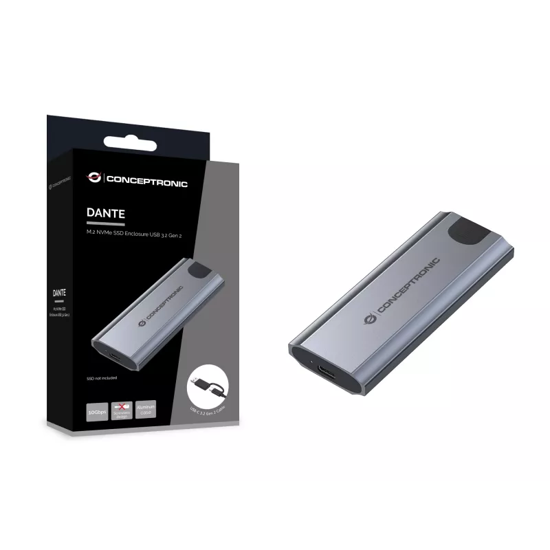 Conceptronic DANTE05G M.2 NVMe SSD-Gehäuse USB 3.2 Gen 2