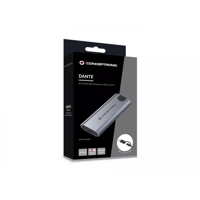 Conceptronic DANTE05G M.2 NVMe SSD-Gehäuse USB 3.2 Gen 2