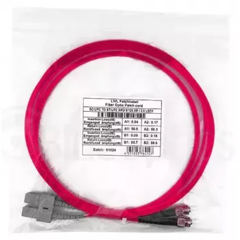 Glasfaserkabel BlueOptics SFP3233FU0.5MK SC ST OM4 0,5 m Magenta