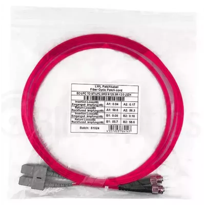 Glasfaserkabel BlueOptics SFP3233FU0.5MK SC ST OM4 0,5 m Magenta