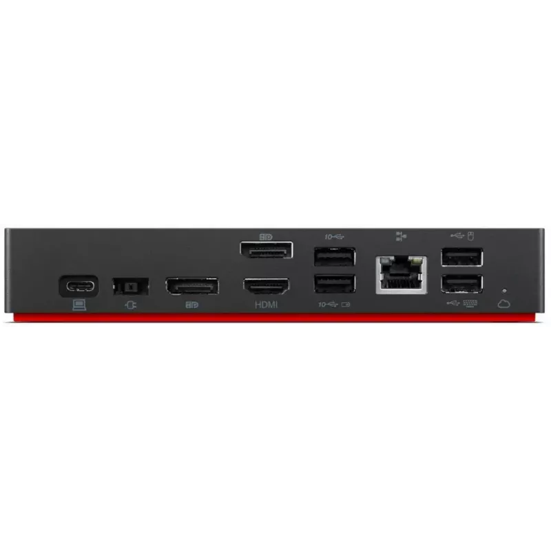 Lenovo 40B20135IT Laptop-Dockingstation/Port-Replikator Kabelgebunden USB 3.2 Gen 1 (3.1 Gen 1) Typ-A + Typ-C Schwarz