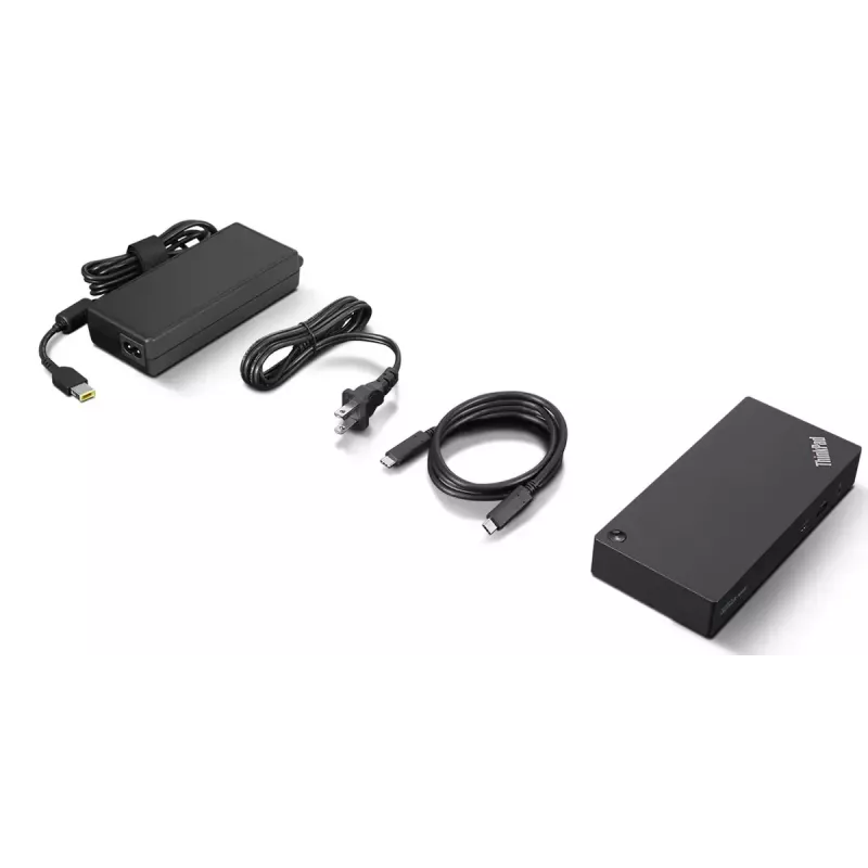 Lenovo 40B20135IT Laptop-Dockingstation/Port-Replikator Kabelgebunden USB 3.2 Gen 1 (3.1 Gen 1) Typ-A + Typ-C Schwarz