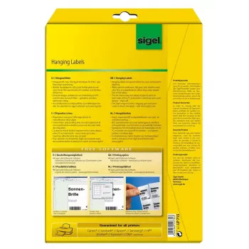 Nicht klebende Druckeretiketten Sigel LP715