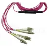 BlueOptics CBL-MPO12-4LC-OM4-15M-BO InfiniBand-Glasfaserkabel MPO 4x LC 15m