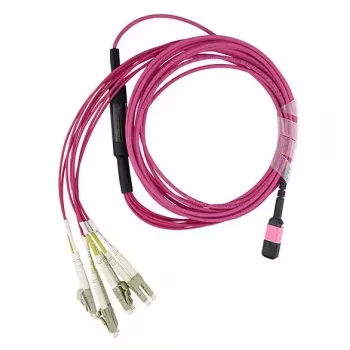 BlueOptics CBL-MPO12-4LC-OM4-15M-BO InfiniBand-Glasfaserkabel MPO 4x LC 15m