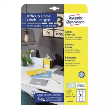 Selbstklebendes Etikett Rechteck Avery 7160-10