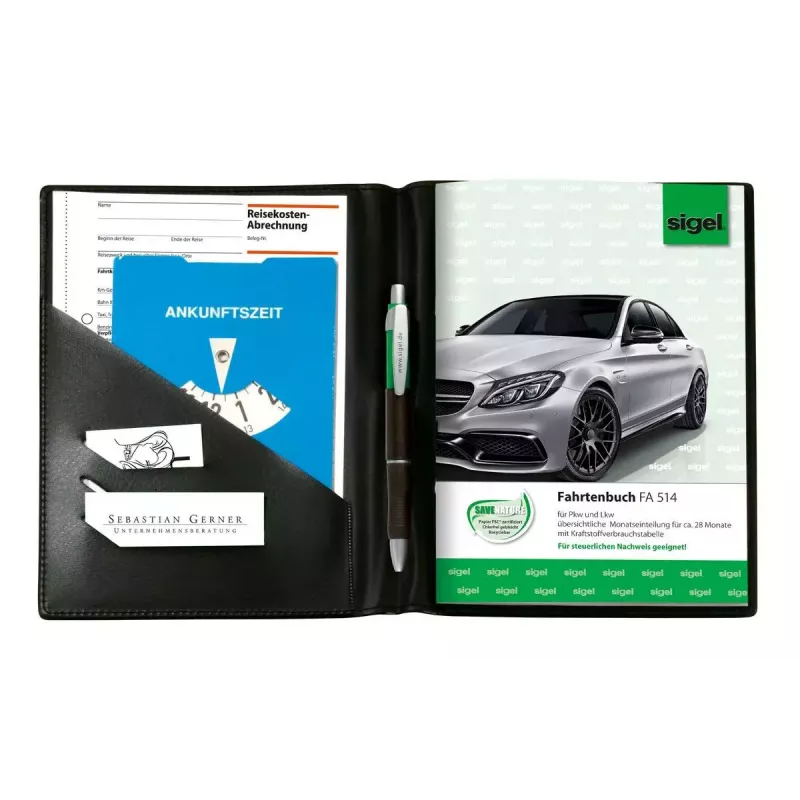 Persönlicher Organizer Sigel EF510 Lederimitat Kunststoff Schwarz