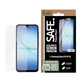 PanzerGlass SAFE. by ® Displayschutz Samsung Galaxy A17 | A17 5G | Ultra-Wide Fit mit EasyAligner