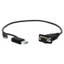 EXSYS EX-23001 Serielles Kabel Schwarz 0,5 m USB Typ-A USB Typ-C DB-9