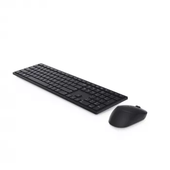 DELL Pro Tastatur and Maus - KM5221W - UK (QWERTY) - Schwarz, Full-size (100%), Kabellos, RF Wireless, QWERTY, Schwarz, Maus inklusive