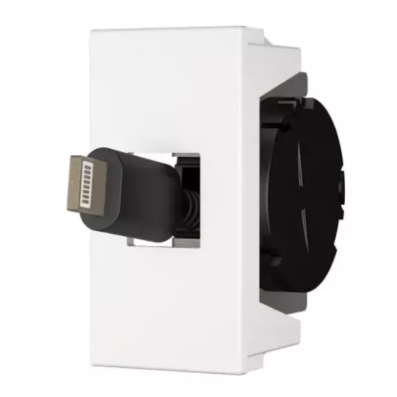 Steckdose USB C Kindermann 7464000620 Schwarz Weiß