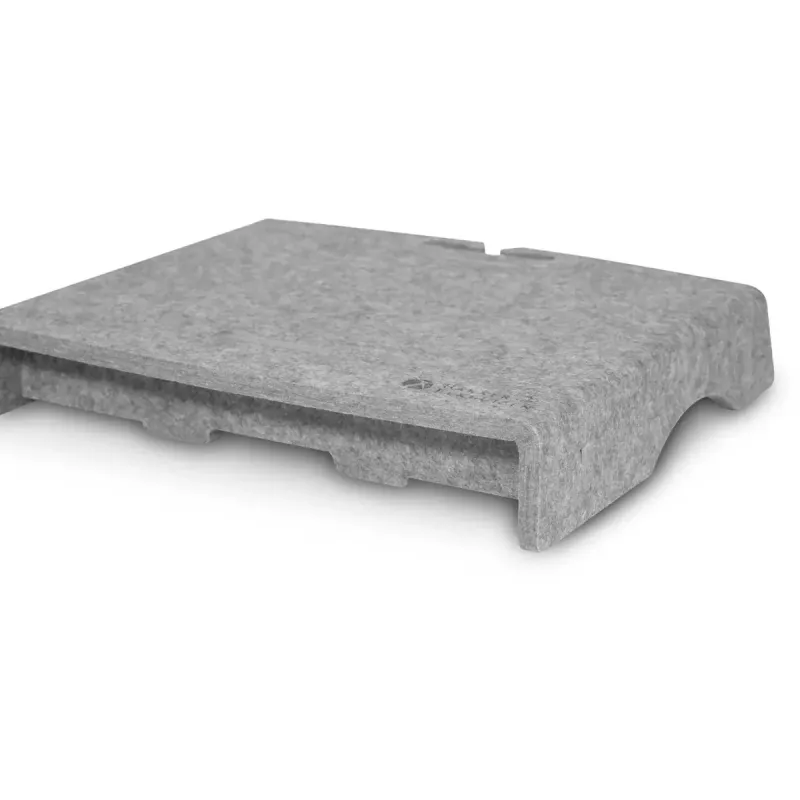 BakkerElkhuizen Q-Riser 50 Circular 76,2 cm Schreibtisch Grau