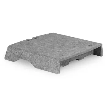 BakkerElkhuizen Q-Riser 50 Circular 76,2 cm Schreibtisch Grau