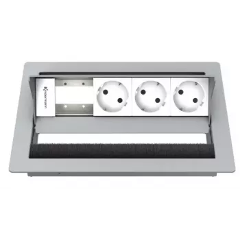 Outlet box Kindermann CablePort standard² Type F Silver White