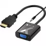 Techly Kabeladapter Konverter HDMI auf VGA mit Audio-Klinkenstecker