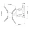 Techly 23-55 Ultra schlank Full Motion LCD-TV-Wandhalterung Schwarz” ICA-PLB 171M