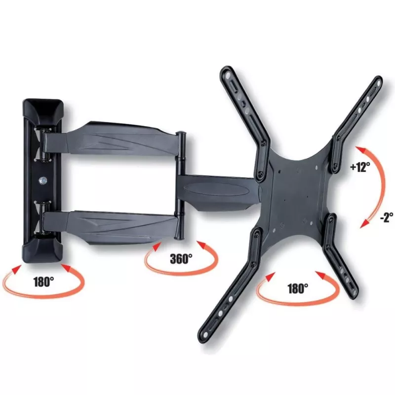 Techly 23-55 Ultra schlank Full Motion LCD-TV-Wandhalterung Schwarz” ICA-PLB 171M