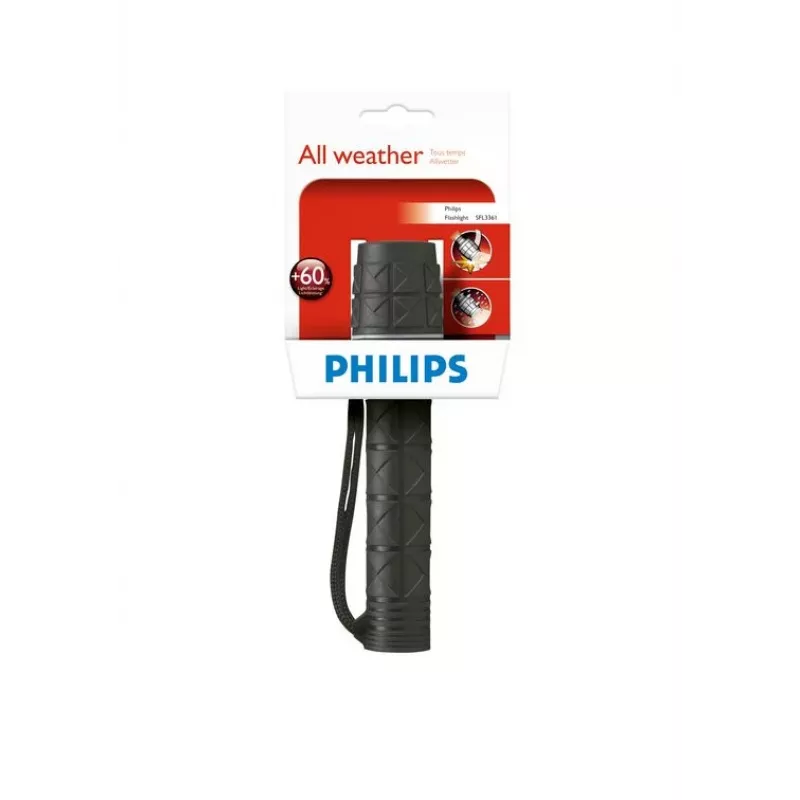 Handtaschenlampe Philips LightLife SFL3361/10 Schwarz Gummi 2,4 V
