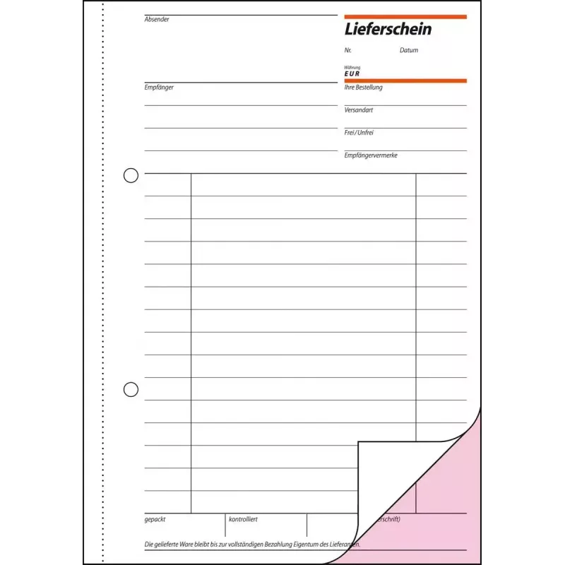 Geschäftsformular Sigel LI525 A5 Pink Weiß