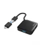 Hama USB Hub, 4 Ports, USB 3.2 Gen 1, 5 Gbit/s, inkl. USB-C Adapter