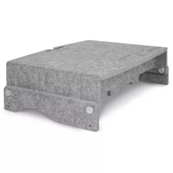 BakkerElkhuizen Q-riser 110 Circular 76,2 cm Schreibtischständer Grau