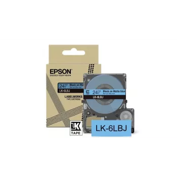 Etikettenband Epson LK-6LBJ Schwarz Blau Thermotransfer 2,4 cm