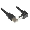 Techly USB 2.0 Kabel A-Stecker / B-Stecker abgewinkelt 0,5m ICOC U-AB-005-ANG