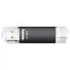 Hama Laeta Twin USB-Stick 256 GB USB Typ-A / Micro-USB 3.2 Gen 1 (3.1 Gen 1) Schwarz