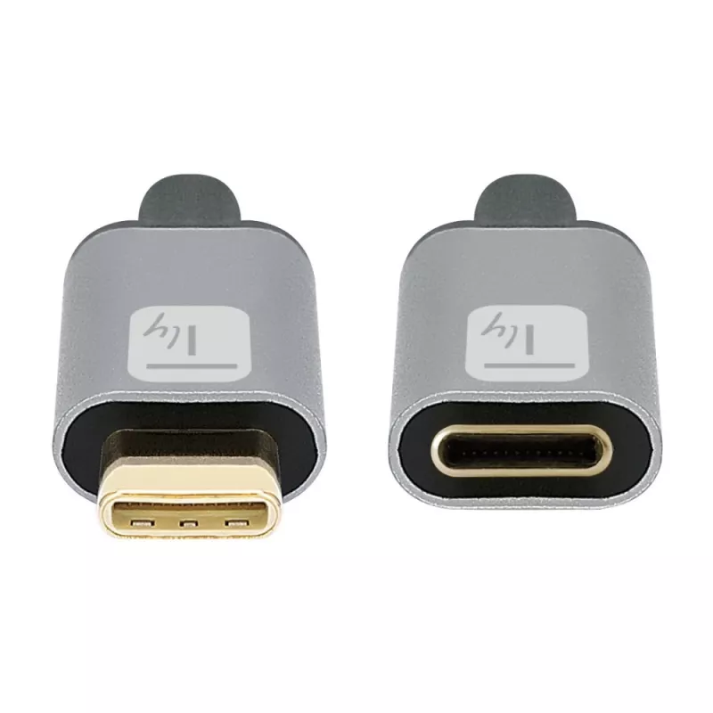 Techly USB 3.2 Gen 2 USB-C M/F Kabel 1m Schwarz, 1 m, USB C, USB C, USB 3.2 Gen 2 (3.1 Gen 2), 10 Gbit/s, Schwarz, Grau