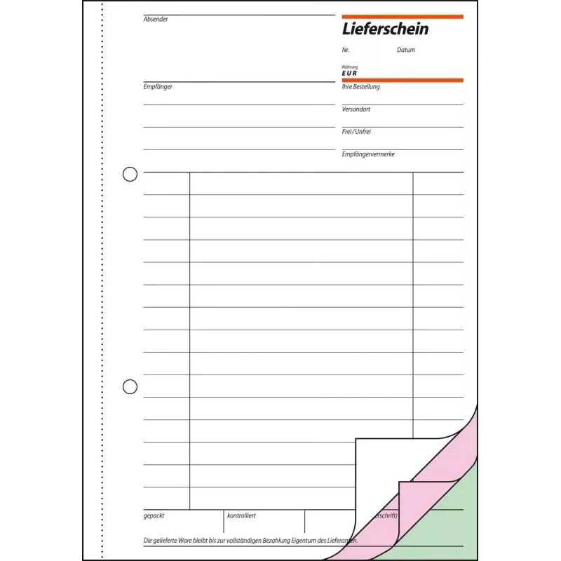 Geschäftsformular Sigel LI535